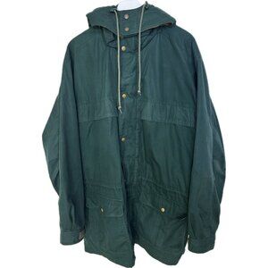 Vintage EDDIE BAUER Mountain Parka Men's XL Green Wool Lined Western Outdoors